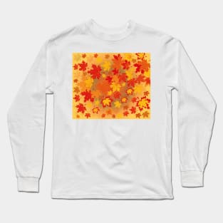 Autumn Red Maple Leaves Nature Beauty Long Sleeve T-Shirt